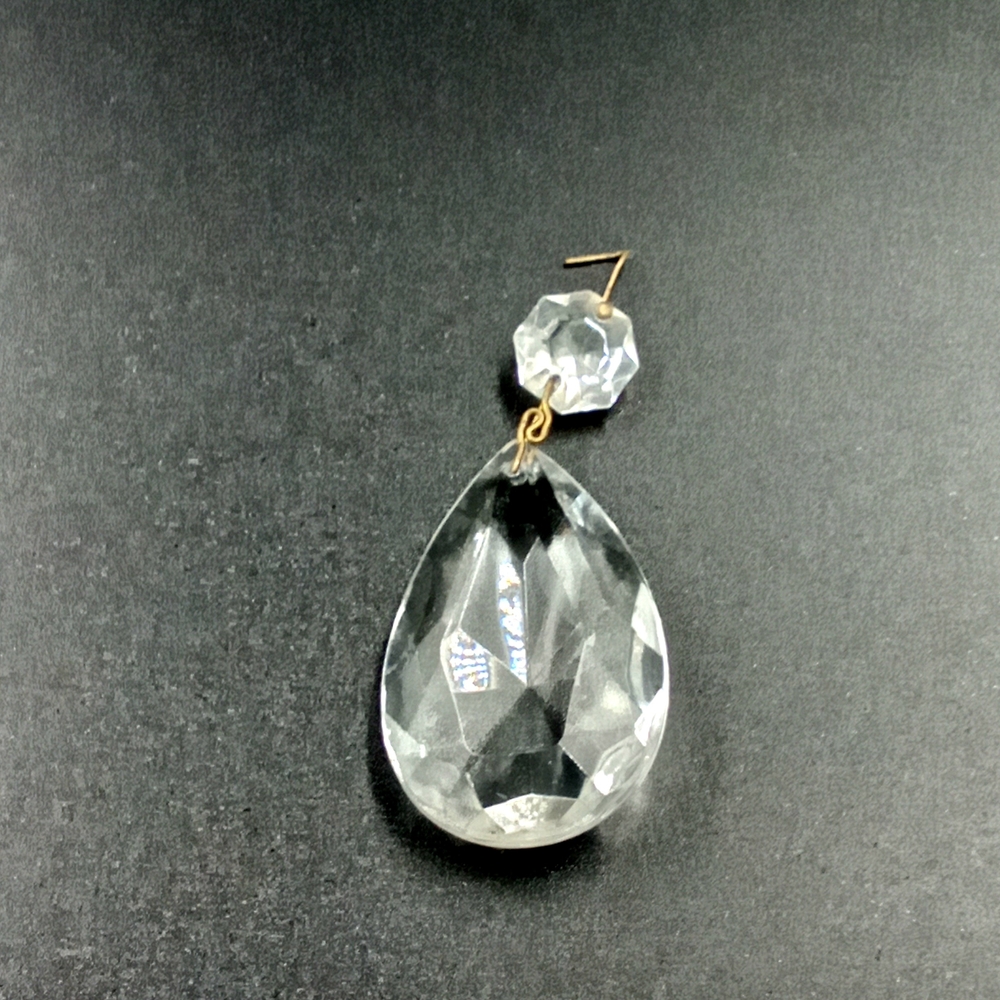 Vintage Teardrop Faceted Crystal PrismChandelier Replacement ,3 inch. Lot Of 90+